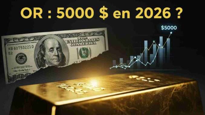 OR : 5000 $ en 2026 ? Prévisions Choc sur le Prix de l'Or, Crise de Confiance dans le Dollar