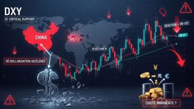 Le Dollar Américain en Zone Critique : Précarité Technique et Risque de Cassure Baissière