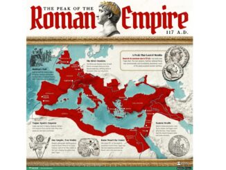 Mapping: The maximum extent of the Roman Empire in 117 AD.