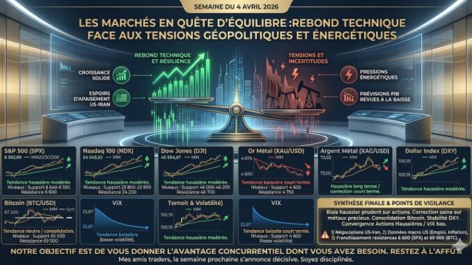 Analyse hebdomadaire des marchés du 4 avril 2026