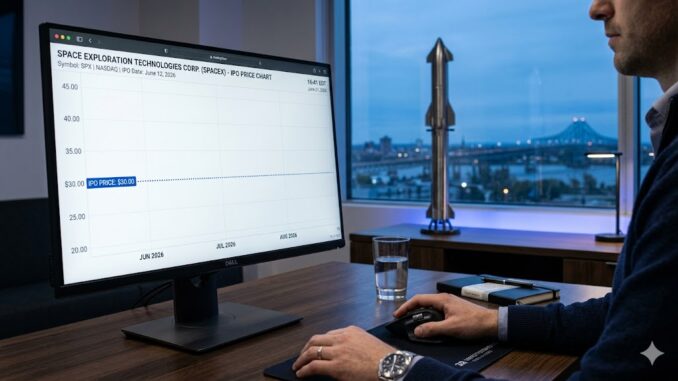 L'IPO historique de SpaceX à 1500 milliards impose la patience graphique aux investisseurs